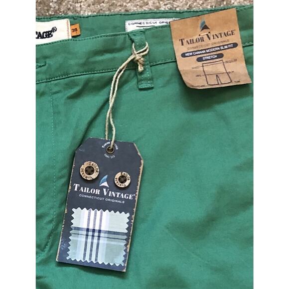 Tailor Vintage Shorts Mens Greenwich Slim Fit Size 38 Cotton Connecticut Stretch - Picture 5 of 5